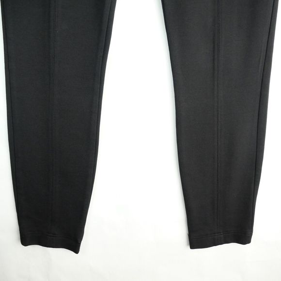 VINCE Pants 4 Pleated Trouser Skinny Mid Rise Zip Pockets Viscose Ponte Black - Picture 4 of 10
